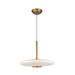 Kyoto LED Pendant Vintage Brass/Glossy Opal Glass-Pendants-Kuzco Lighting-Lighting Design Store