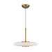 Kyoto LED Pendant Vintage Brass/Glossy Opal Glass-Pendants-Kuzco Lighting-Lighting Design Store