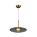 Kyoto LED Pendant Vintage Brass/Smoked Glass-Pendants-Kuzco Lighting-Lighting Design Store