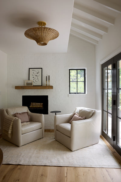 Ketan One Light Semi Flush Mount Vintage Gold Leaf-Semi-Flush Mts.-Troy Lighting-Lighting Design Store