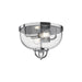Lancaster Two Light Flush Mount Chrome-Flush Mounts-Alora-Lighting Design Store