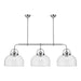Lancaster Three Light Linear Pendant Chrome-Linear/Island-Alora-Lighting Design Store