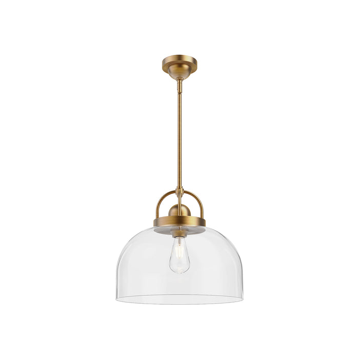 Lancaster One Light Pendant Aged Gold-Pendants-Alora-Lighting Design Store