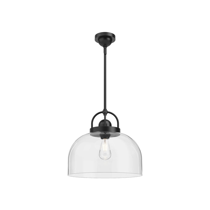 Lancaster One Light Pendant Matte Black-Pendants-Alora-Lighting Design Store