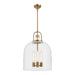 Lancaster Four Light Pendant Aged Gold-Pendants-Alora-Lighting Design Store