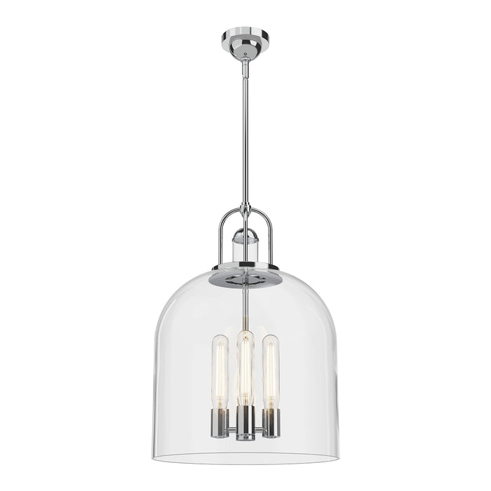 Lancaster Four Light Pendant Chrome-Pendants-Alora-Lighting Design Store
