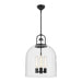 Lancaster Four Light Pendant Matte Black-Pendants-Alora-Lighting Design Store