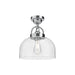 Lancaster One Light Semi-Flush Mount Chrome-Semi-Flush Mts.-Alora-Lighting Design Store