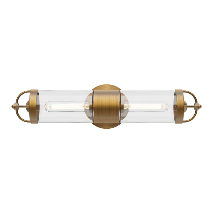 Lancaster Two Light Wall Sconce Aged Gold-Sconces-Alora-Lighting Design Store