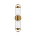 Lancaster Two Light Wall Sconce Aged Gold-Sconces-Alora-Lighting Design Store