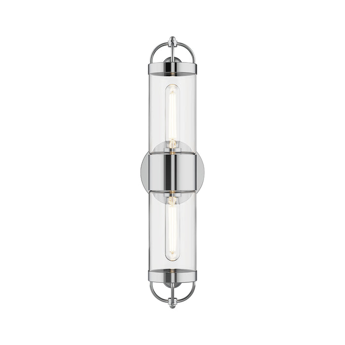 Lancaster Two Light Wall Sconce Chrome-Sconces-Alora-Lighting Design Store