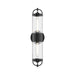 Lancaster Two Light Wall Sconce Matte Black-Sconces-Alora-Lighting Design Store