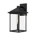 Larchmont One Light Exterior Wall Mount Clear Glass/Textured Black-Exterior-Alora-Lighting Design Store