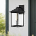 Larchmont One Light Exterior Wall Mount Clear Glass/Textured Black-Exterior-Alora-Lighting Design Store
