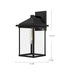 Larchmont One Light Exterior Wall Mount Clear Glass/Textured Black-Exterior-Alora-Lighting Design Store