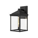 Larchmont One Light Exterior Wall Mount Clear Glass/Textured Black-Exterior-Alora-Lighting Design Store