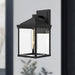 Larchmont One Light Exterior Wall Mount Clear Glass/Textured Black-Exterior-Alora-Lighting Design Store