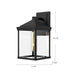 Larchmont One Light Exterior Wall Mount Clear Glass/Textured Black-Exterior-Alora-Lighting Design Store
