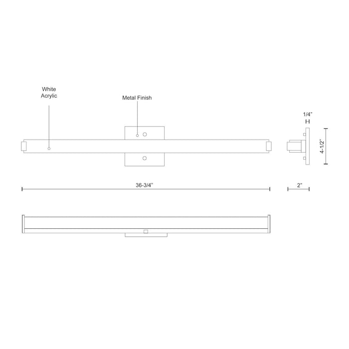 Latitude-Slim LED Vanity Chrome-Bathroom Fixtures-Kuzco Lighting-Lighting Design Store