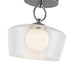 Leota LED Semi Flush Mount Chrome/Clear Glass-Semi-Flush Mts.-Alora-Lighting Design Store