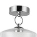 Leota LED Semi Flush Mount Chrome/Clear Glass-Semi-Flush Mts.-Alora-Lighting Design Store