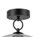Leota LED Semi Flush Mount Matte Black/Clear Glass-Semi-Flush Mts.-Alora-Lighting Design Store
