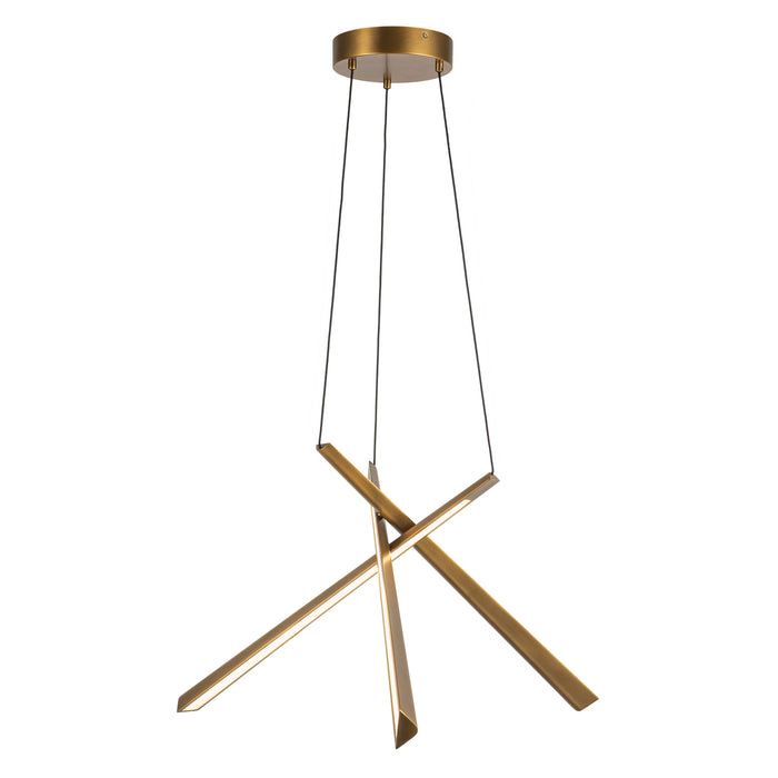 Lex LED Chandelier Vintage Brass-Pendants-Kuzco Lighting-Lighting Design Store