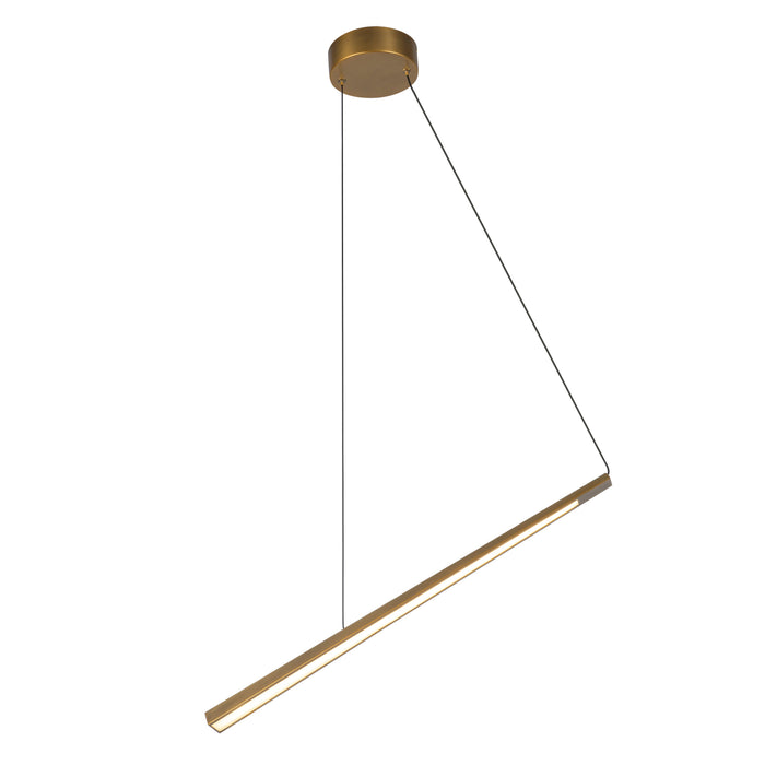 Lex LED Linear Pendant Vintage Brass-Linear/Island-Kuzco Lighting-Lighting Design Store
