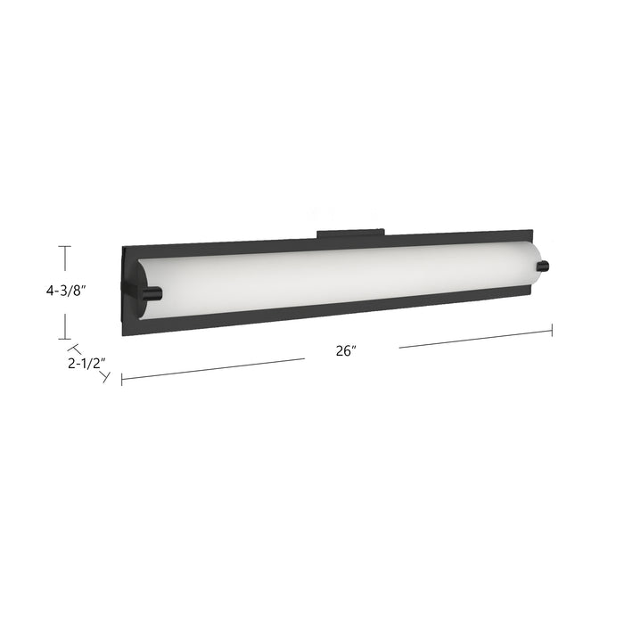 Lighthouse LED Bathroom Fixture Black-Bathroom Fixtures-Kuzco Lighting-Lighting Design Store