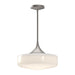 Lincoln One Light Pendant Brushed Nickel/Glossy Opal Glass-Pendants-Alora-Lighting Design Store