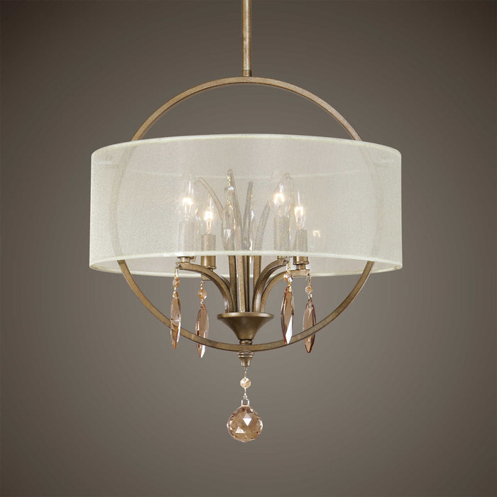 Alenya Four Light Pendant Burnished Gold Metal-Pendants-Uttermost-Lighting Design Store
