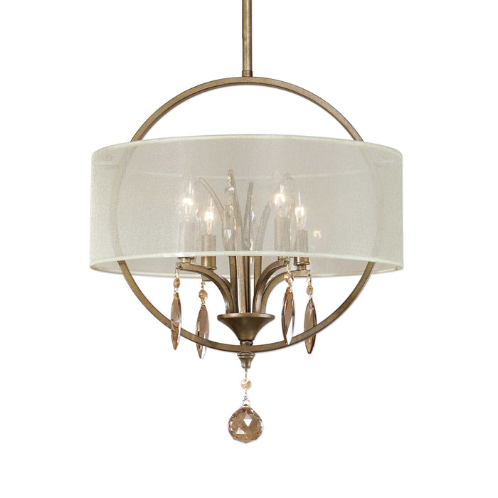 Alenya Four Light Pendant Burnished Gold Metal-Pendants-Uttermost-Lighting Design Store