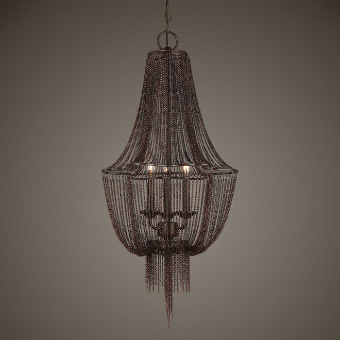 Lezzeno Three Light Chandelier Dark Oil Rubbed Bronze-Mid. Chandeliers-Uttermost-Lighting Design Store