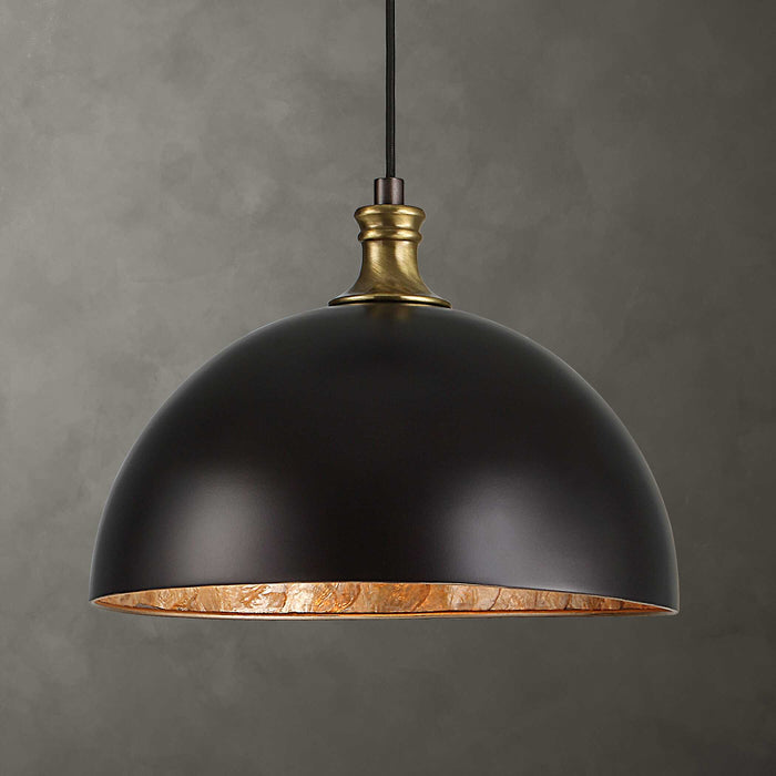 Placuna One Light Pendant Pacific Bronze-Pendants-Uttermost-Lighting Design Store