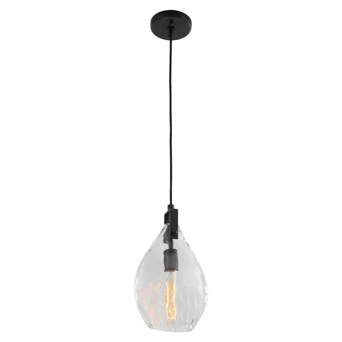 Campester One Light Mini Pendant Matte Black-Mini Pendants-Uttermost-Lighting Design Store