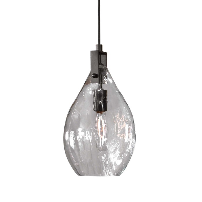 Campester One Light Mini Pendant Matte Black-Mini Pendants-Uttermost-Lighting Design Store