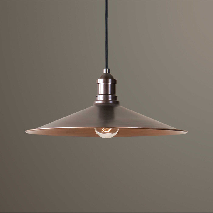 Barnstead One Light Pendant Antique Copper-Pendants-Uttermost-Lighting Design Store