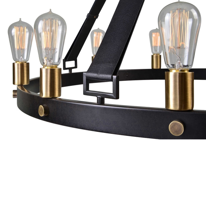 Marlow 12 Light Chandelier Dark Antique Bronze /Weathered Bronze-Mid. Chandeliers-Uttermost-Lighting Design Store