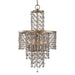Valka Six Light Chandelier Silver Swedish Iron-Mid. Chandeliers-Uttermost-Lighting Design Store