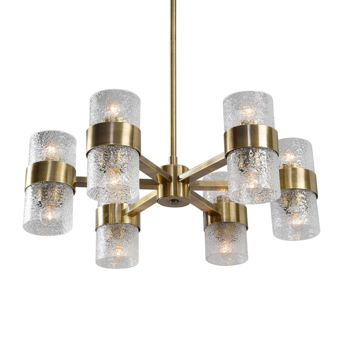 Marinot 12 Light Chandelier Antique Brass-Mid. Chandeliers-Uttermost-Lighting Design Store