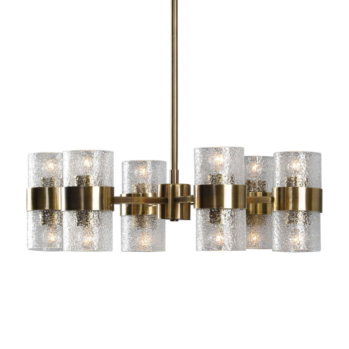 Marinot 12 Light Chandelier Antique Brass-Mid. Chandeliers-Uttermost-Lighting Design Store