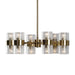 Marinot 12 Light Chandelier Antique Brass-Mid. Chandeliers-Uttermost-Lighting Design Store