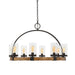 Atwood Eight Light Pendant Deep Weathered Bronze-Linear/Island-Uttermost-Lighting Design Store