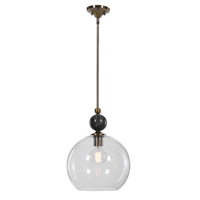 Mendota One Light Pendant Oxidized Aged Brass-Pendants-Uttermost-Lighting Design Store