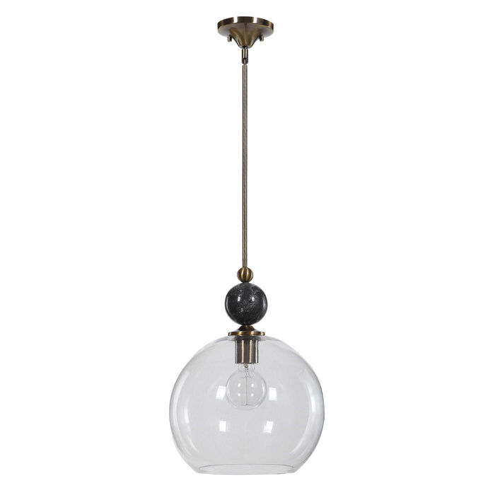 Mendota One Light Pendant Oxidized Aged Brass-Pendants-Uttermost-Lighting Design Store