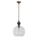 Mendota One Light Pendant Oxidized Aged Brass-Pendants-Uttermost-Lighting Design Store