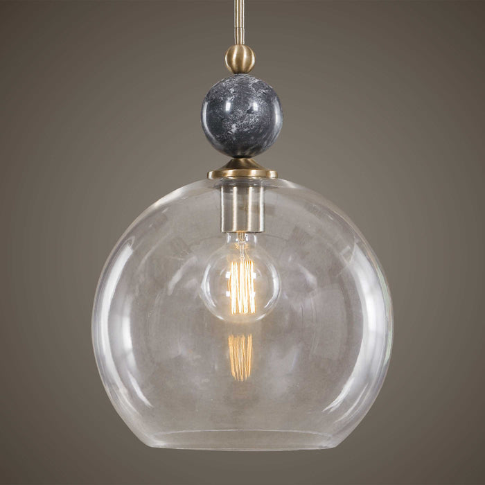 Mendota One Light Pendant Oxidized Aged Brass-Pendants-Uttermost-Lighting Design Store