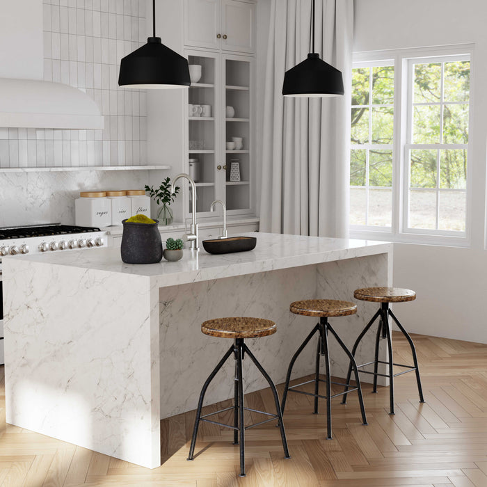 Holgate One Light Pendant Matte Black-Pendants-Uttermost-Lighting Design Store