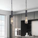 Jarsdel One Light Mini Pendant Black & Antique Brass-Mini Pendants-Uttermost-Lighting Design Store