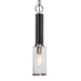 Jarsdel One Light Mini Pendant Black & Antique Brass-Mini Pendants-Uttermost-Lighting Design Store